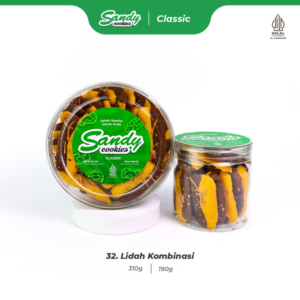 32. Lidah Kombinasi - Kue Kering Sandy Cookies Classic