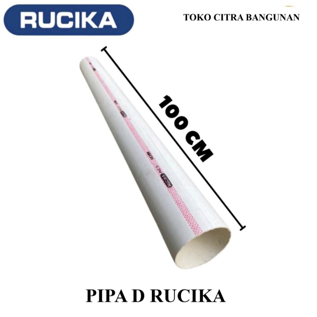 Pipa PVC D 2 Inch Rucika Meteran Pipa Paralon 1 Meter Pipa Pralon Wavin Potongan Per Meter Standar 2