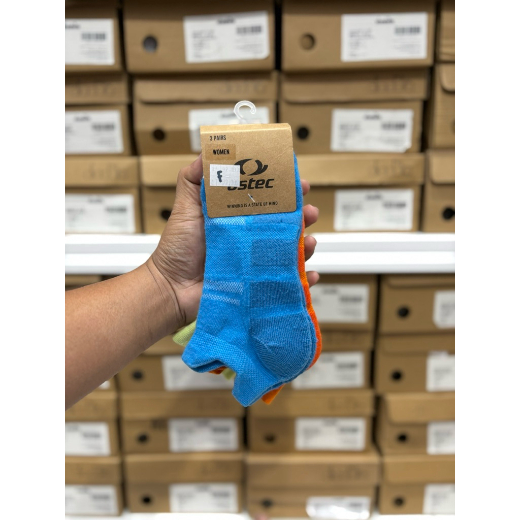 KAOS KAKI WANITA ASTEC KYU LOW SOCKS ANTI BACTERIAL ASCSOW4WLBMX 3 PAIRS SKERL600456G ORIGINAL