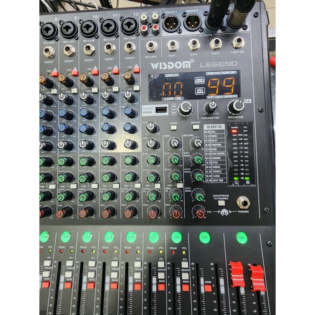 Mixer Audio Wisdom LEGEND 12 / LEGEND12 Channel With Efek 99 dsp