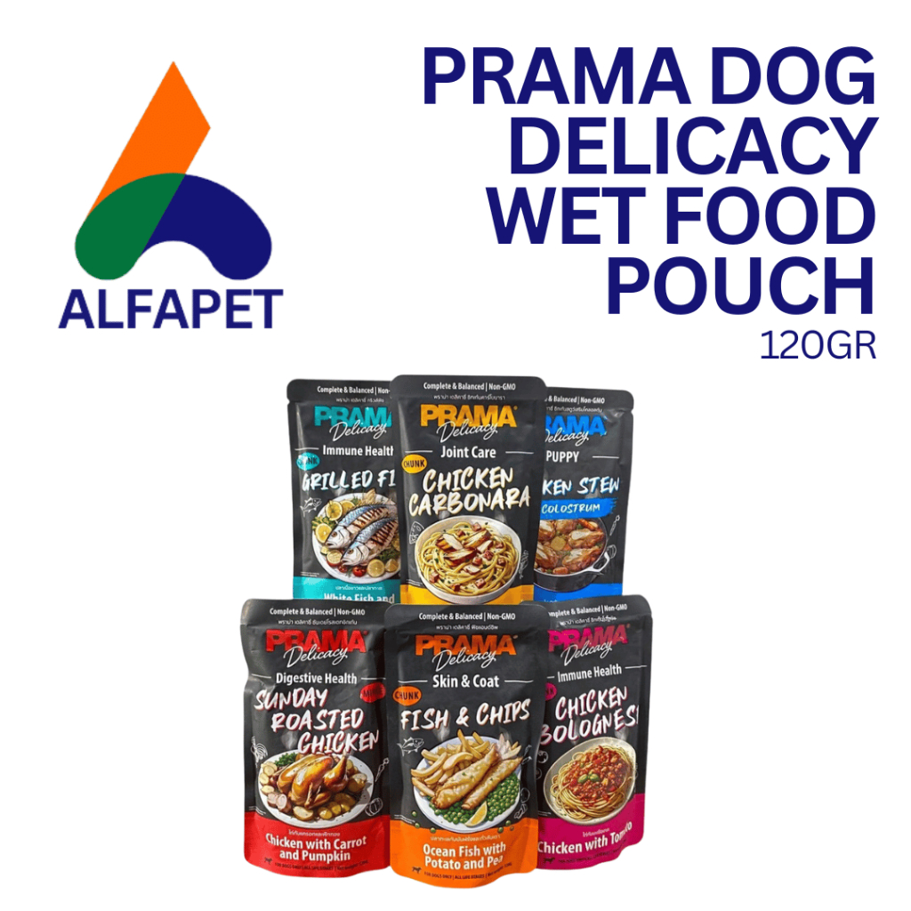 PRAMA Delicacy dog wet food pouch 120gr