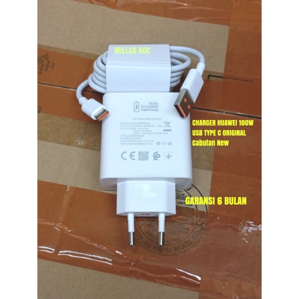 Charger Huawei Matepad 11.5 Super Charge 100W Original Cabutan Adaptor + Kabel Ori New