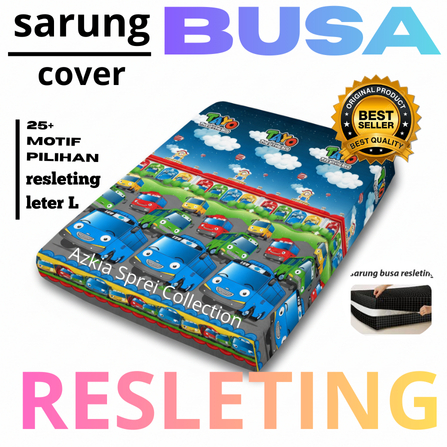 Sarung busa resleting ukuran no.1 180x200 tinggi 20 cm / sarung kasur busa resleting ukuran 160x200 