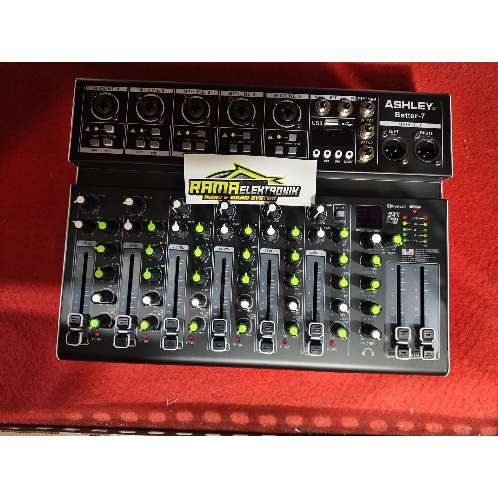 MIXER ASHLEY BETER 7 CH PENGOLAH ASHLEY BETTER 7 EFEK NYES DSP 99