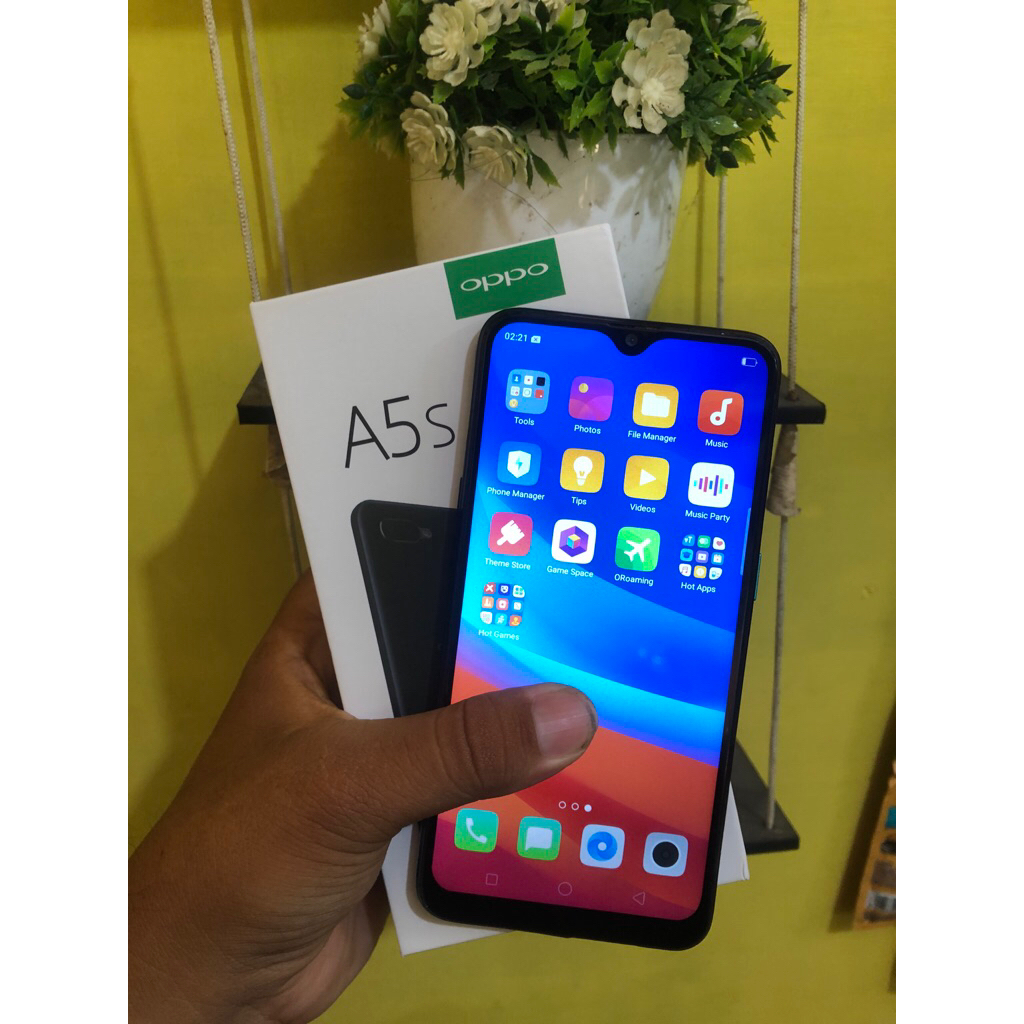 OPPO A5S ram 3/32 kondisi normal fullset handphone second berkualitas bergaransi
