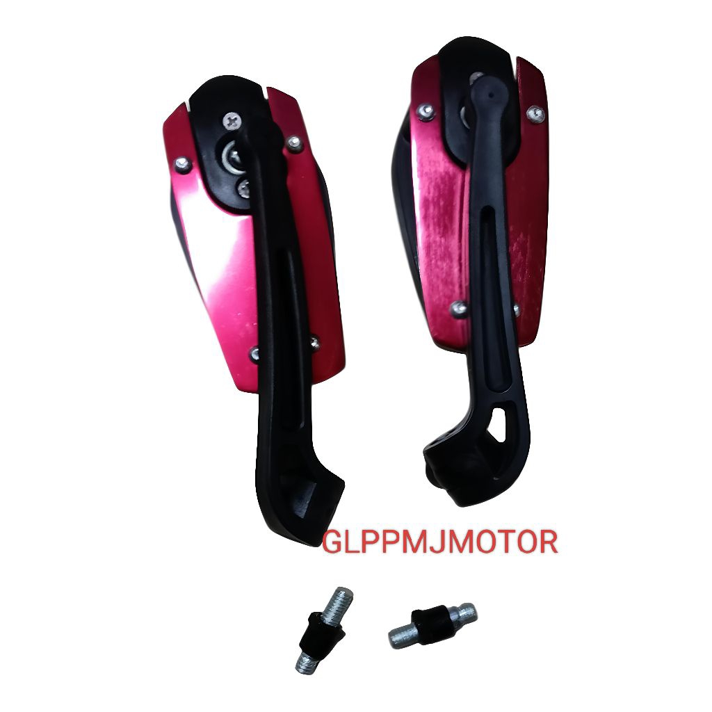 Spion Alevo Kaca Spion Arevo Koso Lipat Tanduk MERAH HITAM Universal Untuk Semua Motor Beat Vario Mi