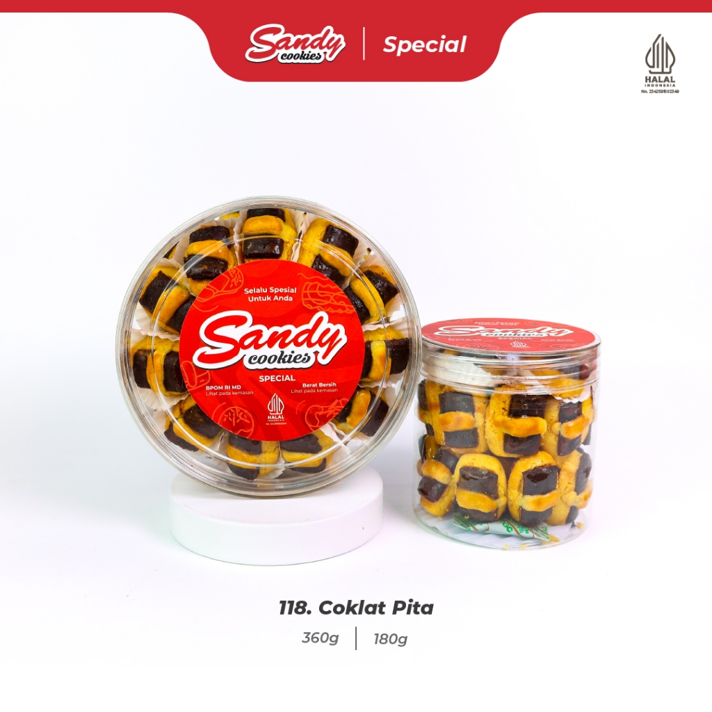 118. Coklat Pita - Kue Kering Sandy Cookies Special