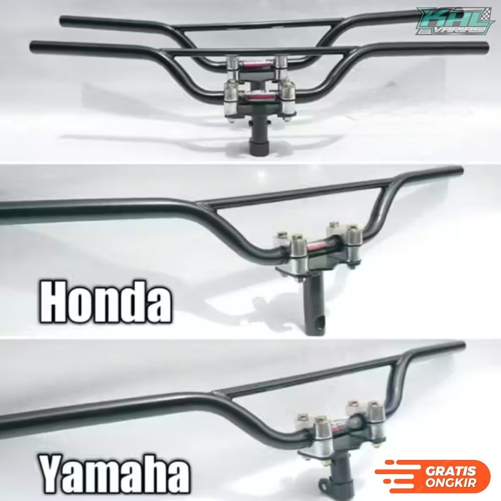 Paket Dudukan Stang Trail Racing Trondol Matic Dan Bebek Yamaha Honda Suzuki Plus Stang Trail