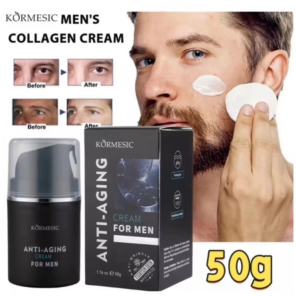 Kormesic Krim Kolagen Pria - Lawan Penuaan, Tampil Percaya Diri -Rahasia Kulit Awet Muda Pria