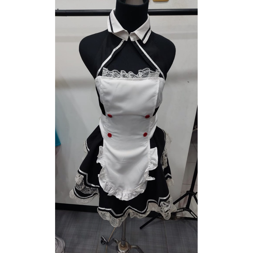 Kostum maid sexy cantik elegan