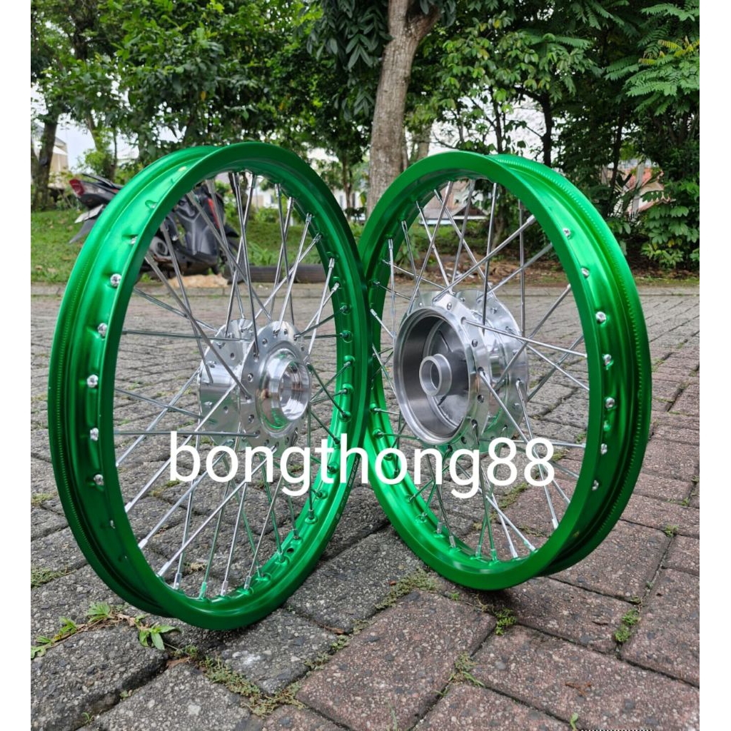 Velg Rossi RX king Rxz ring 17 140 140 hijau jari jari TDR crome tromol crome