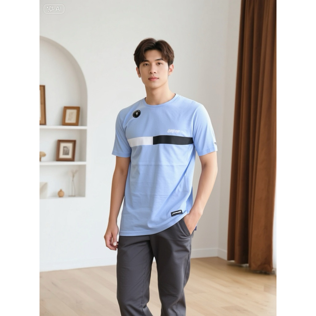 Kaos Dflow original warna biru langit