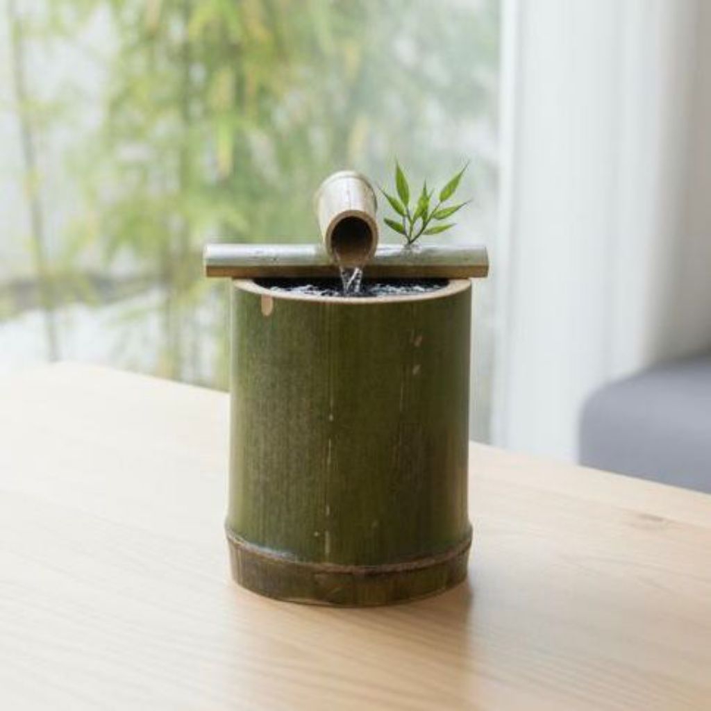 pancuran bambu mini asesoris aquarium mininalis