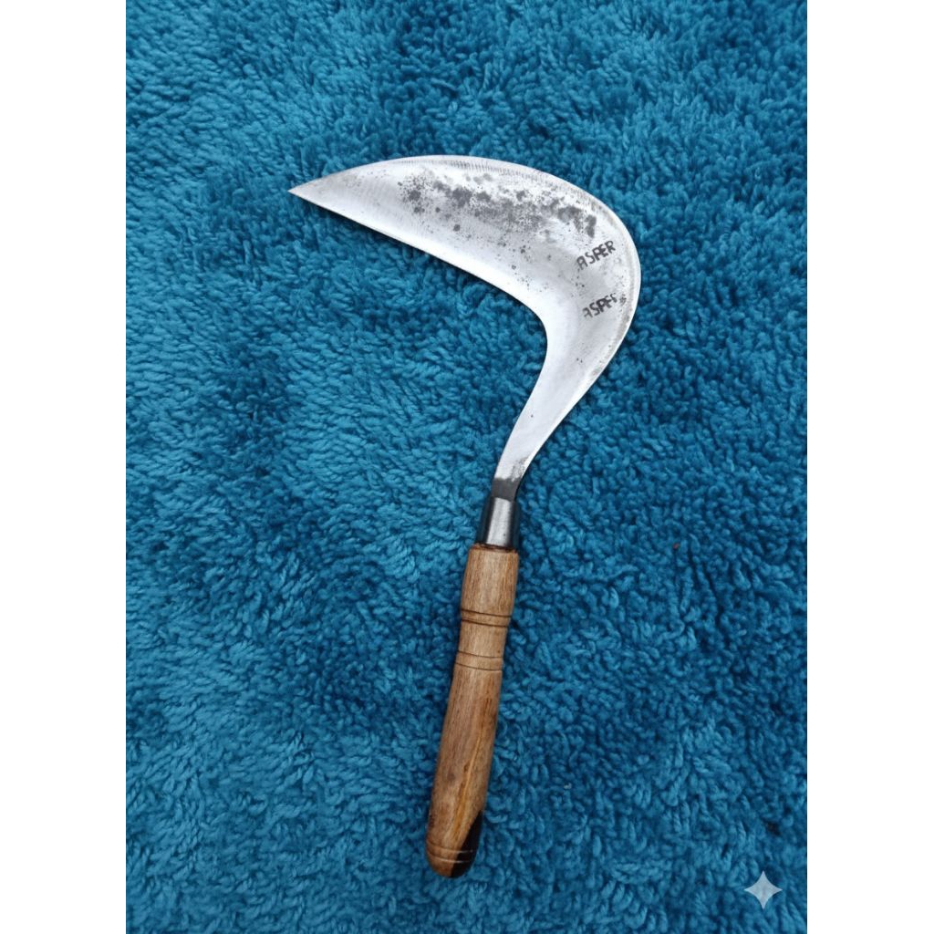 Arit Cap ASPER Cibatu | Sabit Potong Rumput Padi Sawah Kebun | Baja Per Super Tajam SIAP PAKAI