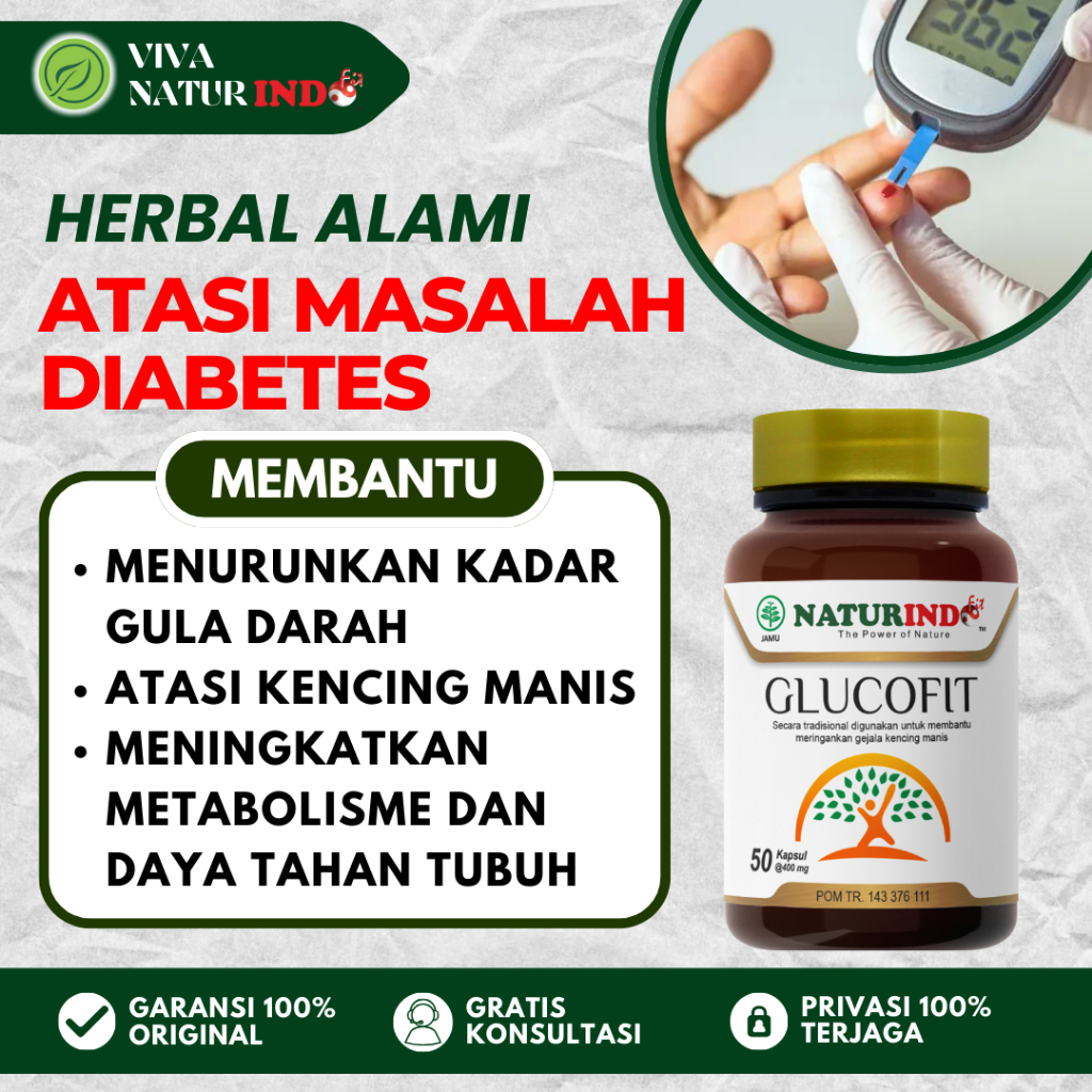 Glucofit Herbal Obat Diabetes BPOM || Obat Herbal Diabetes Glucofit BPOM Turunkan Gula Naturindo