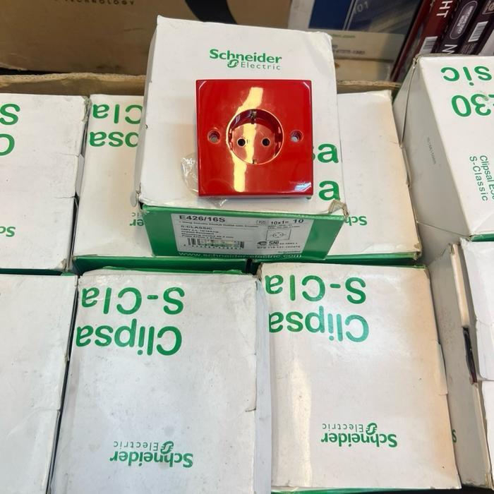 Stop kontak merah Clipsal snaider