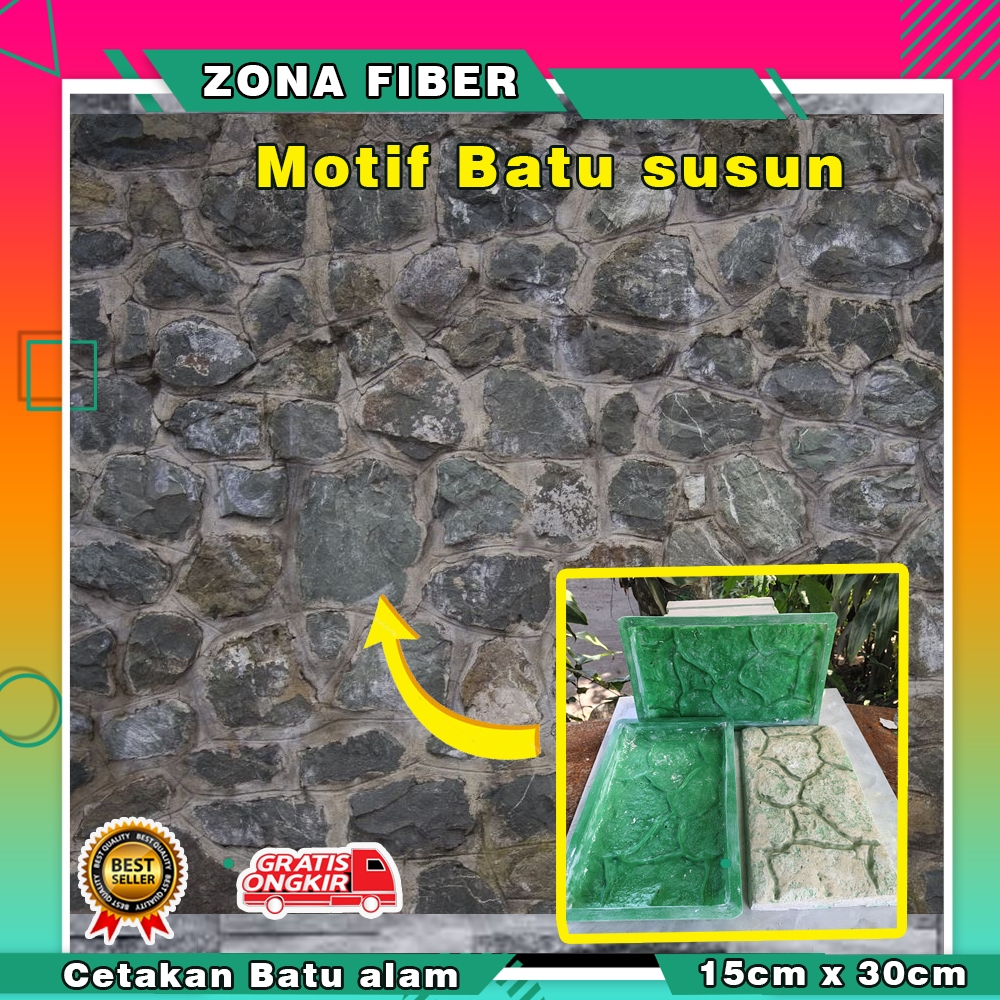 Cetakan Fiber Batu Alam | Cetakan Batu Alam Dinding Fiber Tebal | cetakan batu alam tempel dinding