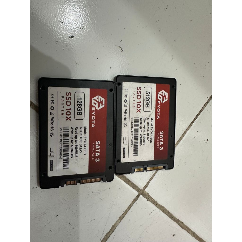 SSD eyota 120Gb & 512Gb Rusak