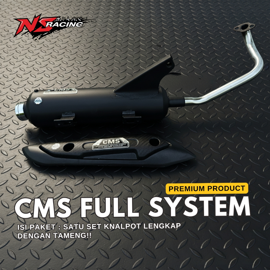 Knalpot CMS Standar Racing Suara Ngebas Motor Beat Fi Mio Sporty Vario 110 Karbu Scoopy 2016 Fullset