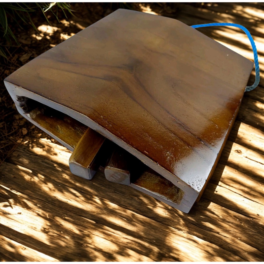 Hiasan Kayu Jati Asli / Klontong kayu / Kalung Sapi