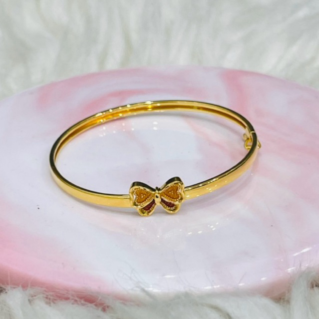 gelang bangkok anak pita cute simple elegant emas asli kadar 700