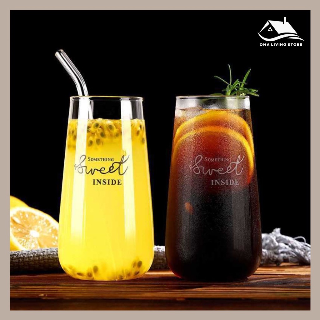 Gelas Kaca Aesthetic Kopi Teh Sweet Inside Glass 500ml