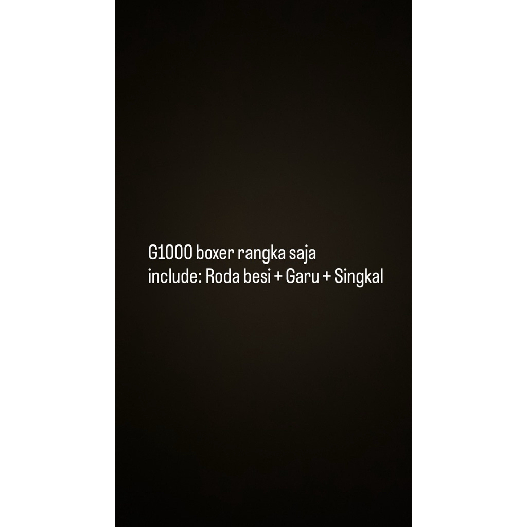 Traktor G1000 Boxer (Rangka Saja) + Roda Besi + Garu + Singkal + Roda Karet + Glebeg