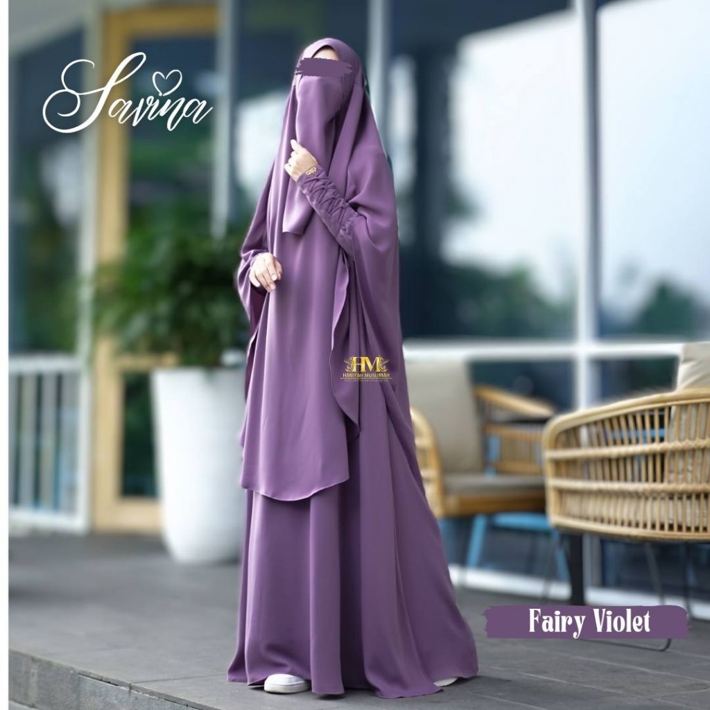SAVINA SET by HM /SET GAMIS / GAMIS POLOS / HANIFAH MUSLIMAH