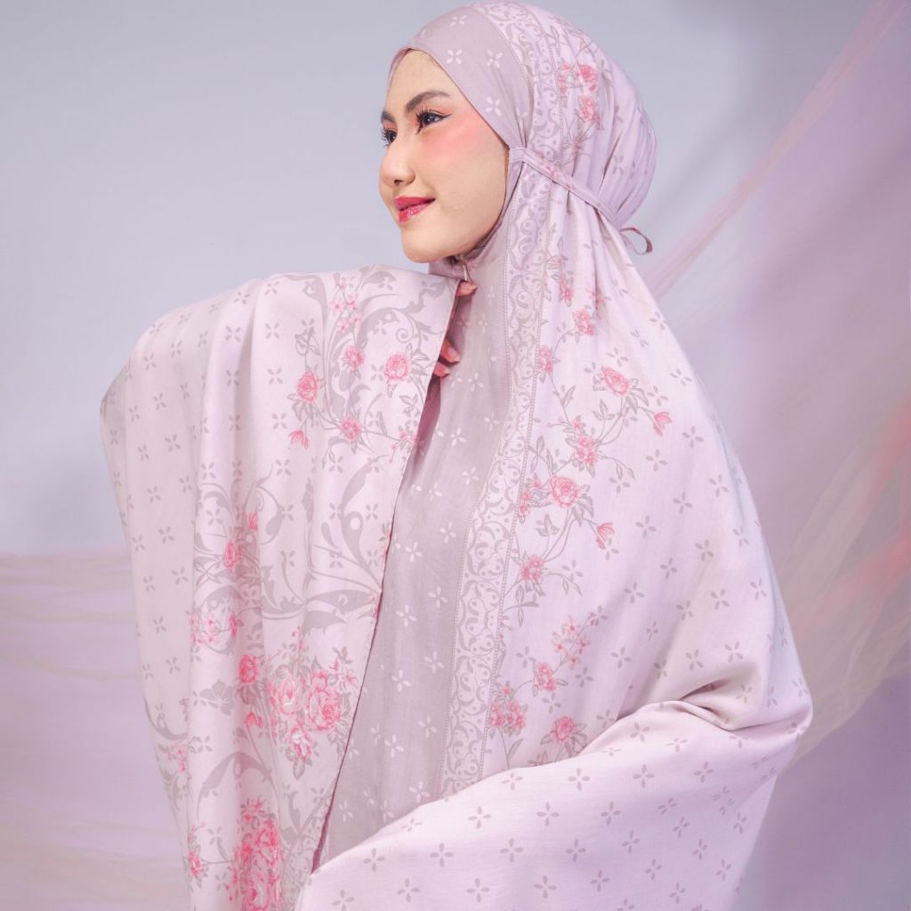 TAZBIYA x ZIANISA MUKENA RAYON PREMIUM MOTIF | MUKENA JUMBO 2IN1 | MUKENA TALI KARET