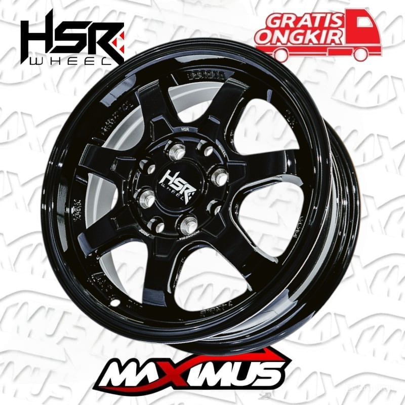 SUPER SALE Velg Mobil BOROKO TJH HSR ET36 RADIANT BLACK  R14X55 H8X100-114 Avanza Veloz Kijang Xenia