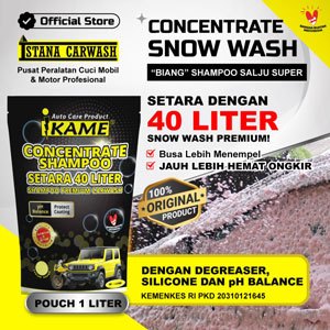 Biang Shampo Cuci Mobil Motor Snow Wash / Shampoo cuci steam salju 1 Liter Setara 40 liter IKAME