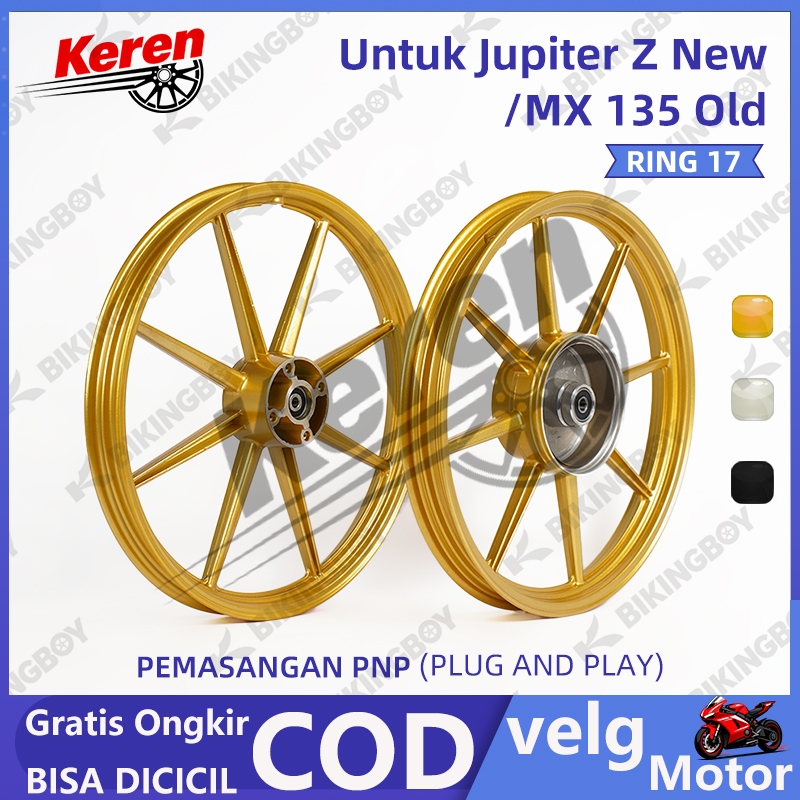 Velg Racing BIKINGBOY 8 Palang - Untuk Yamaha Jupiter MX 135 / Z / Vega ZR / F1ZR Spesifikasi: Ring 