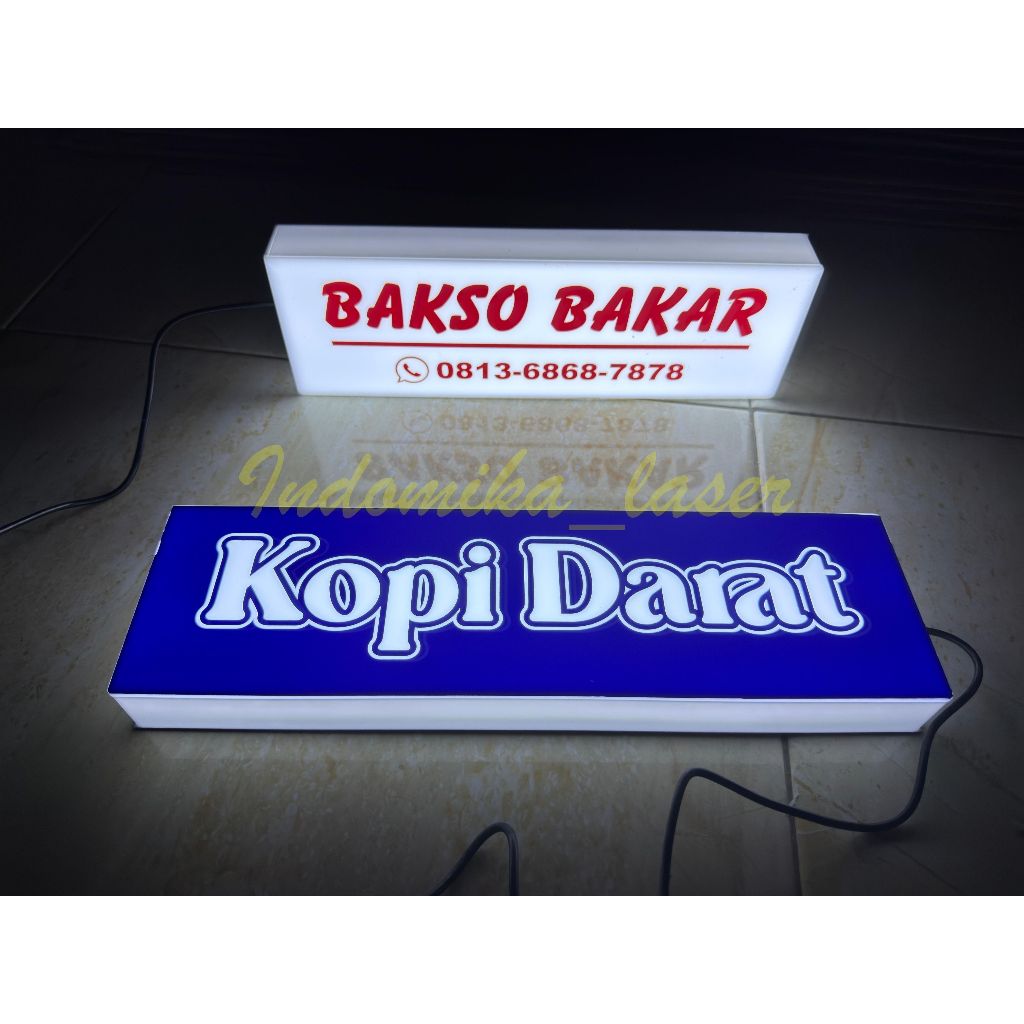 LED box huruf nyala nama toko nama jualan