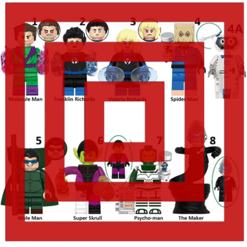 Marvel Fantastic Four 4 Molecule Mole Psycho Man Franklin Valeria Richards Spiderman Bombastic Bag H