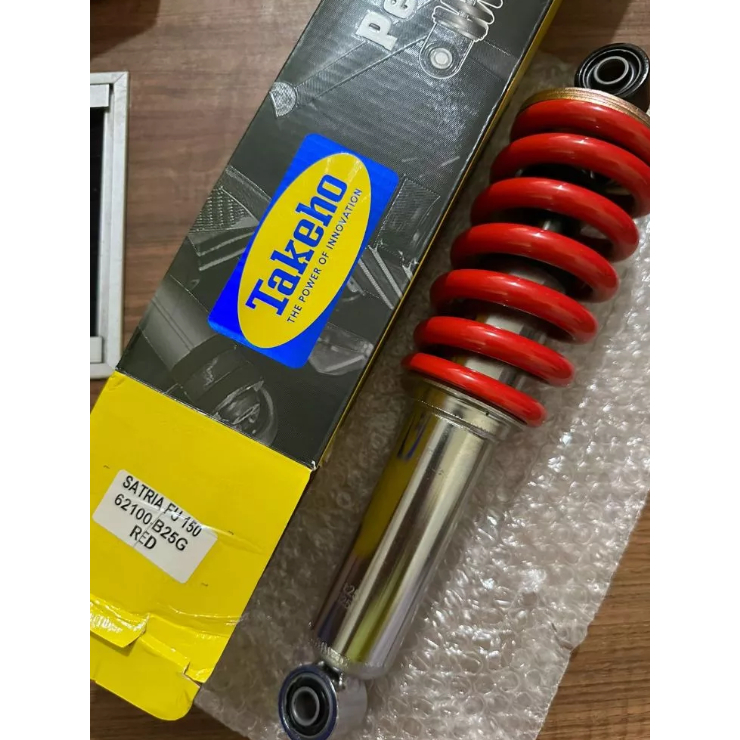 ( TAKEHO ) ( RED ) Shockbreaker Satria FU 150 ( 290 MM ) Shock Absorber Belakang Motor