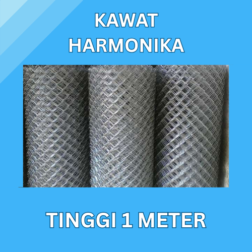Kawat Harmonika Tinggi 1meter Lubang 5,5