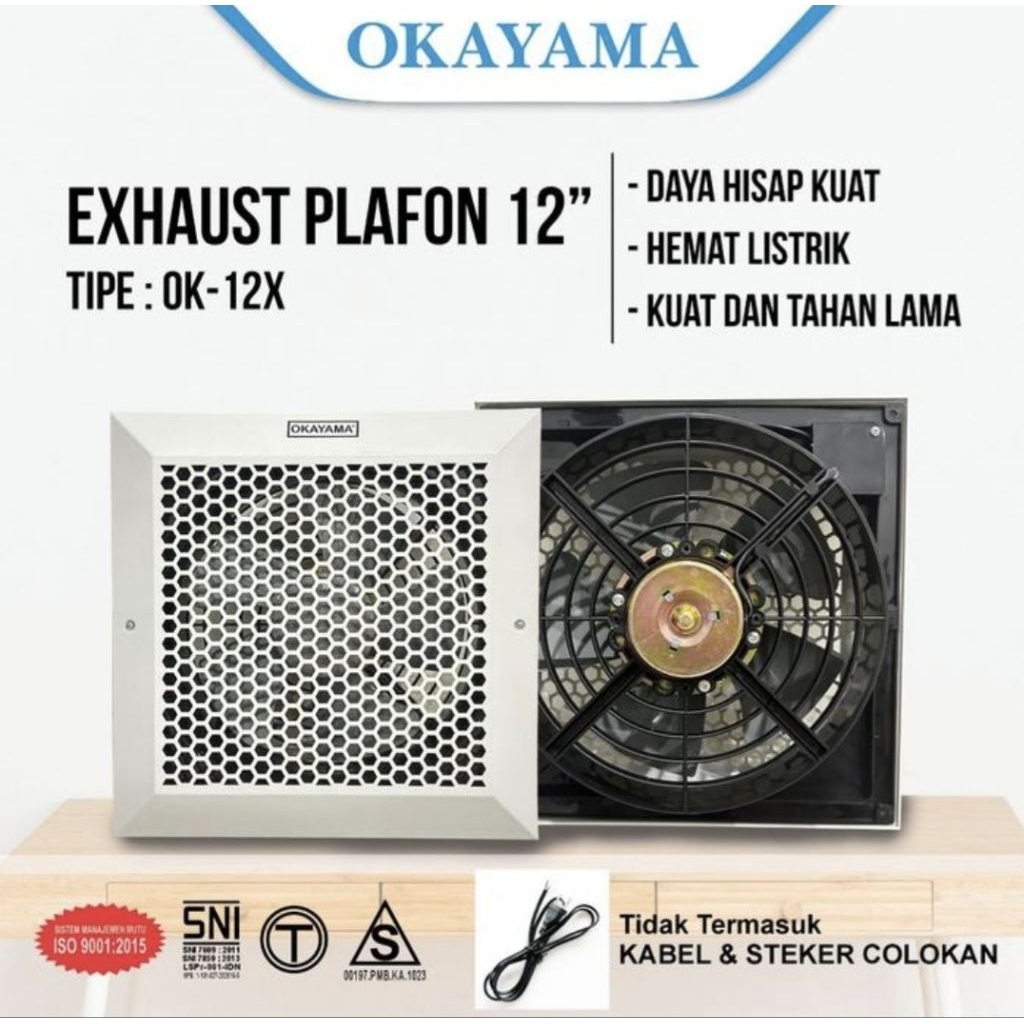 Exhaust fan plavon/hexos okayama 10 inch, 12 inch