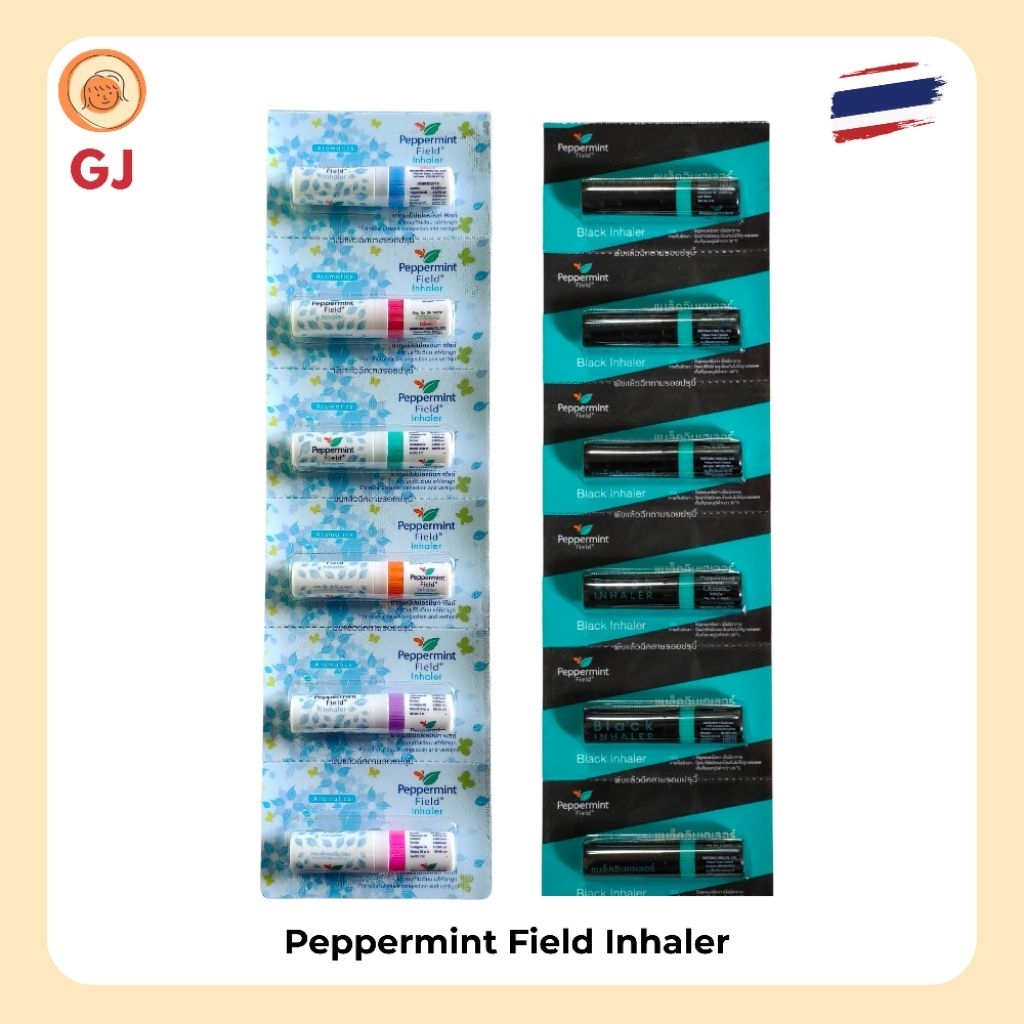 Black Inhaler Peppermint Field Pelega Hidung Sakit Kepala Vertigo