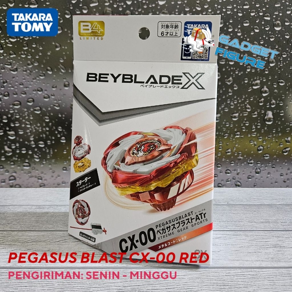 Beyblade X CX-00 Pegasus Blast Red Coat Takara Tomy Original
