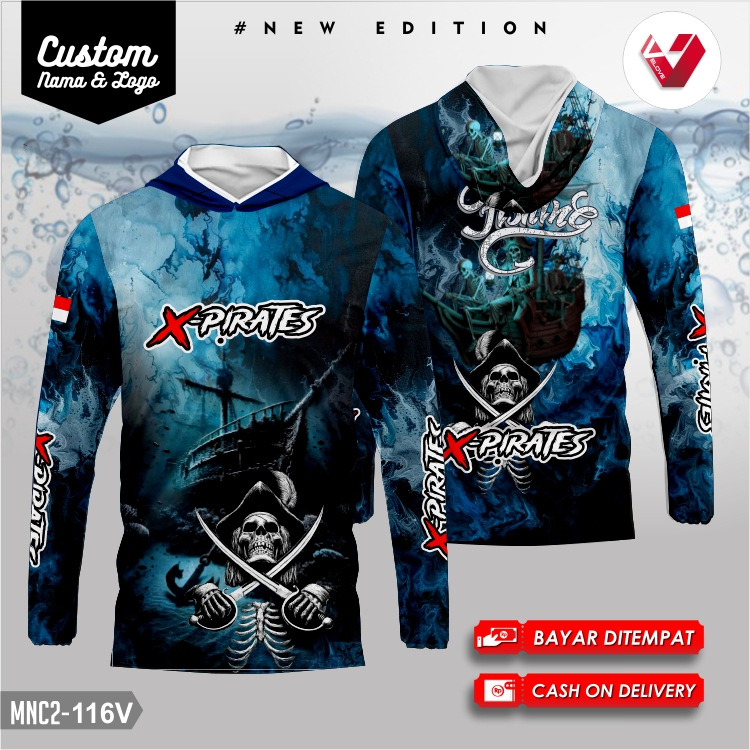 Baju Jersey Mancing / Kaos Fishing / Baju Fishing Mania / Mancing Club FullPrint GRATIS NAMA & LOGO.