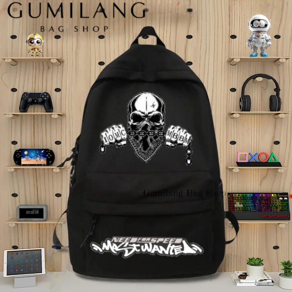 Tas Ransel Sekolah Keren Pria Motif Tengkorak Trendy Murah Viral Terlaris Cowok SD SMP SMA SMK STM