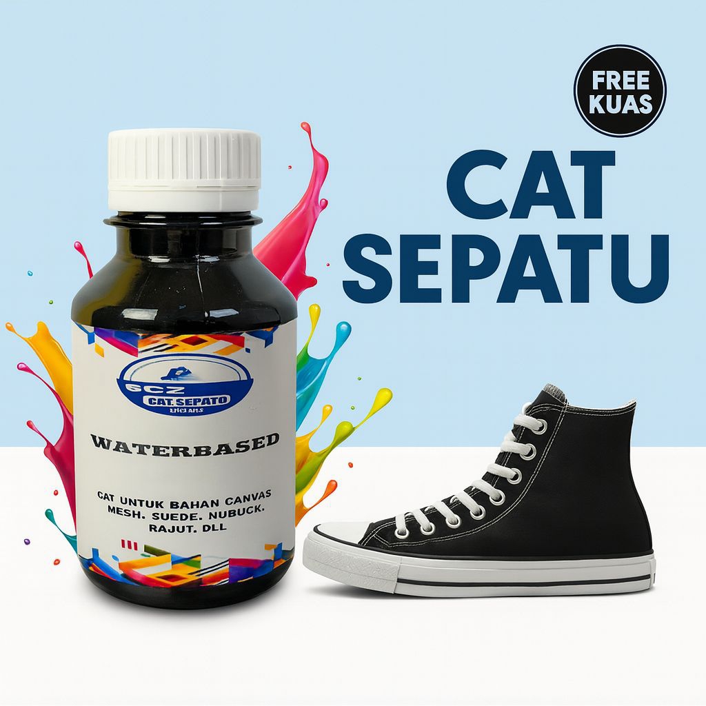 SCZ WATERBASED Cat Sepatu Bahan Kanvas mesh suede
