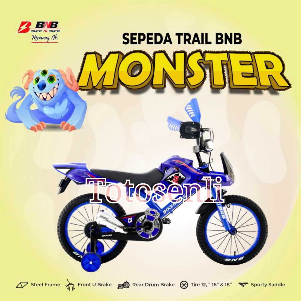 sepeda anak bmx 12 inch motorcross monster trail sepeda anak laki laki bmx 12 inch