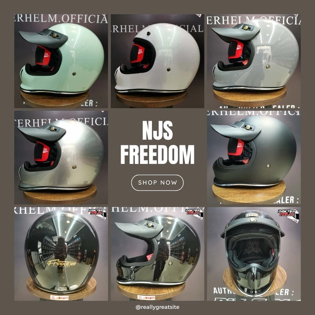 NJS  FREEDOM SOLID-HELM RETRO-NJS RETRO-FULL FACE RETRO-NJS ORIGINAL