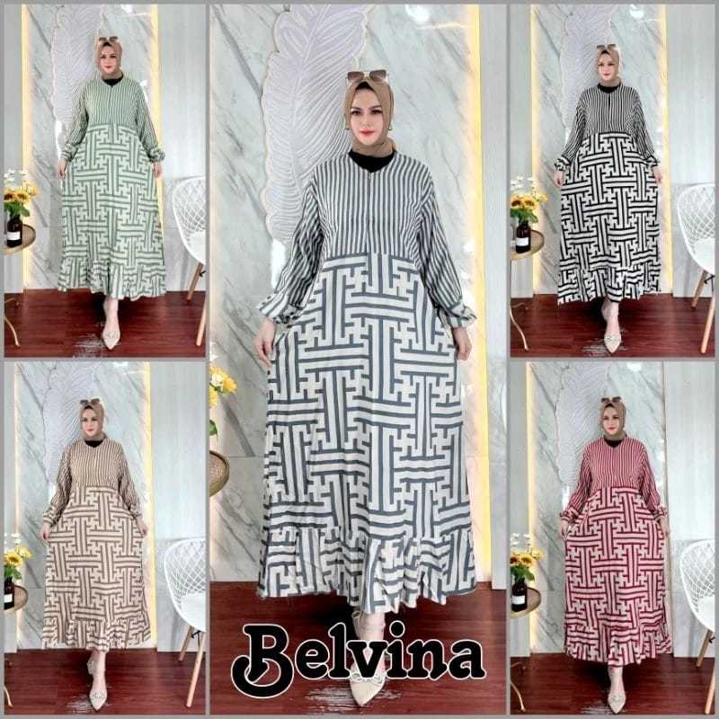 Jibon - Gamis murah 100ribuan dapet 3pc daster lengan panjang busui kain rayon halus