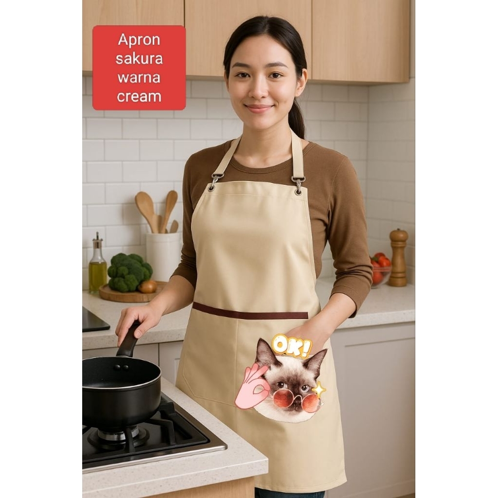 Celemek Apron masak dapur.Celemek unisex apron anti air model barista babershop koki chef
