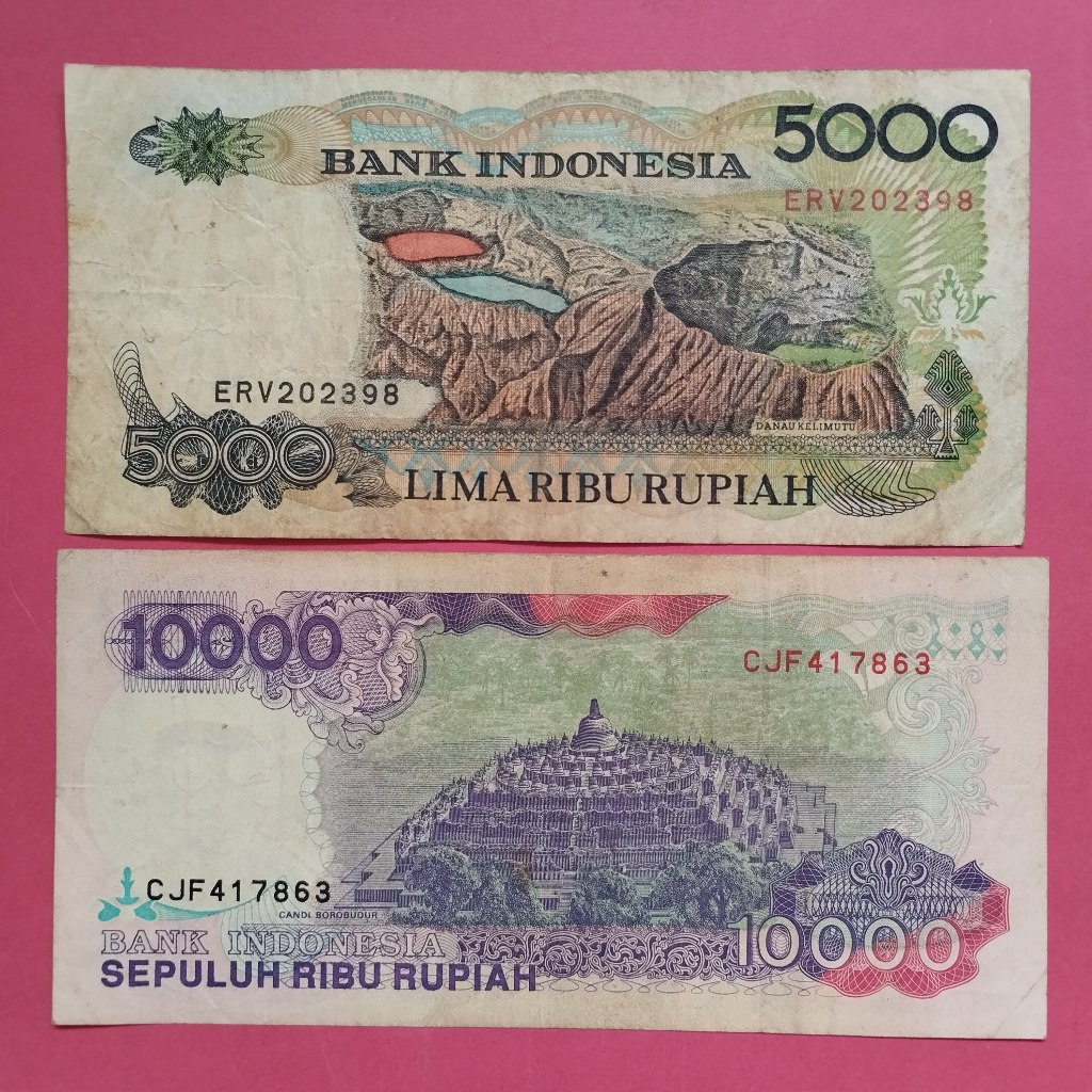 Uang Kuno Kertas Rp 5000 Dan Rp 10000 UK 018