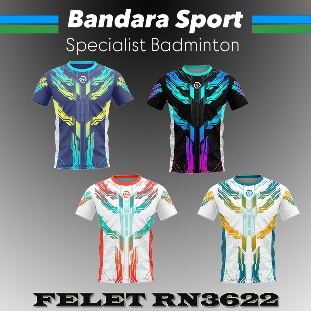 FELET RN 3622 RN3622 Graphic Baju Badminton T-SHIRT - Kaos Olahraga Bulutangkis Felet