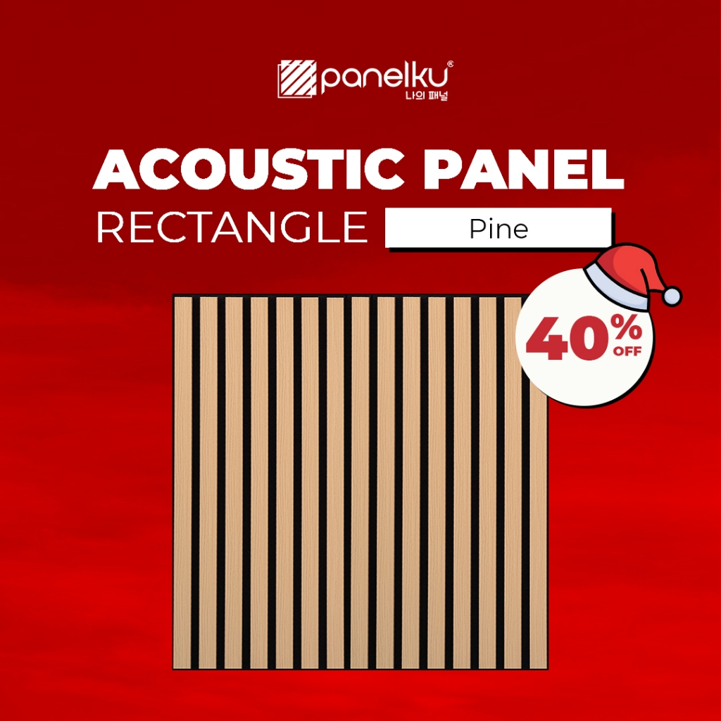 Acoustic panel | 60x60cm | Peredam suara | Seri 02 - Pine