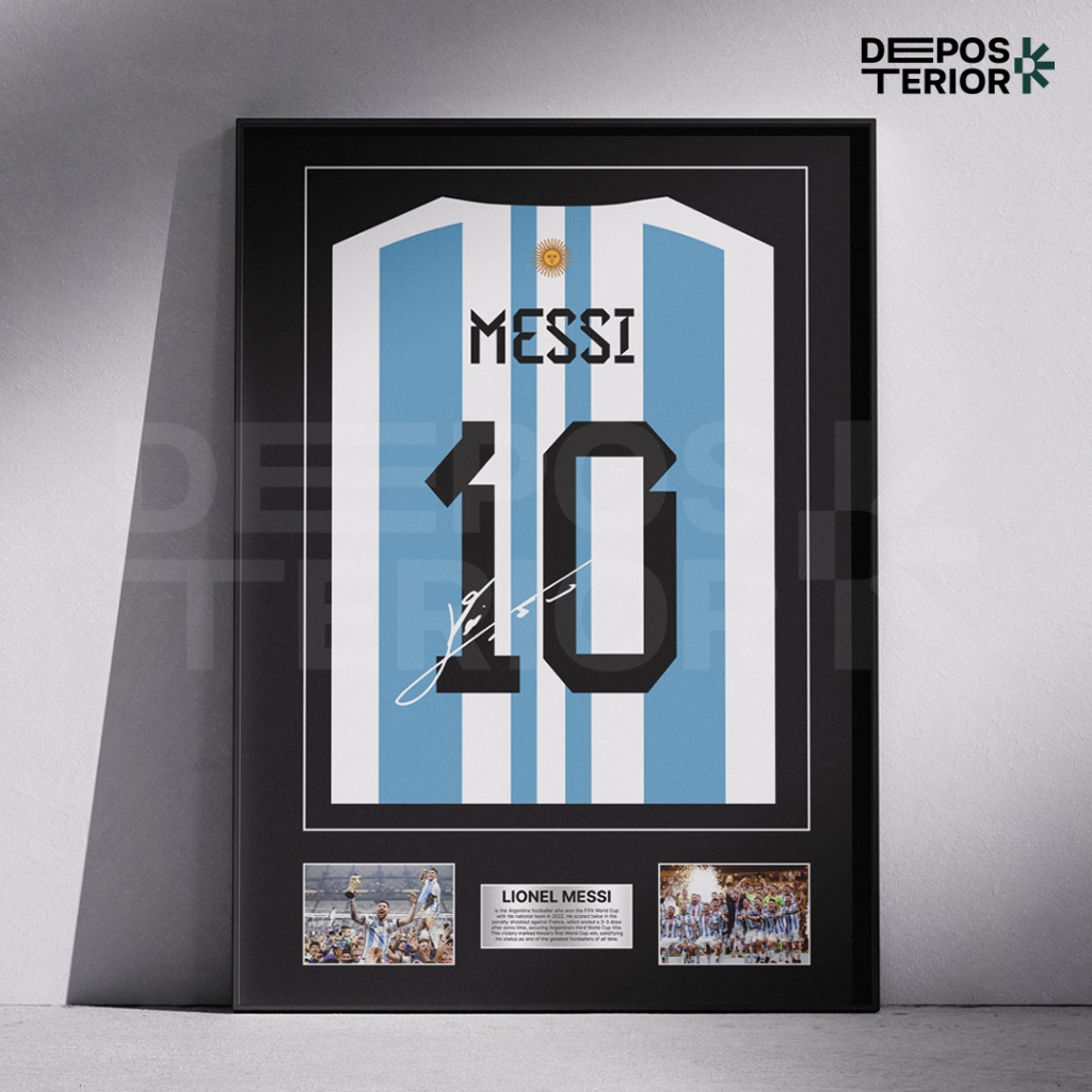 Frame Poster Jersey Lionel Messi | Poster Messi